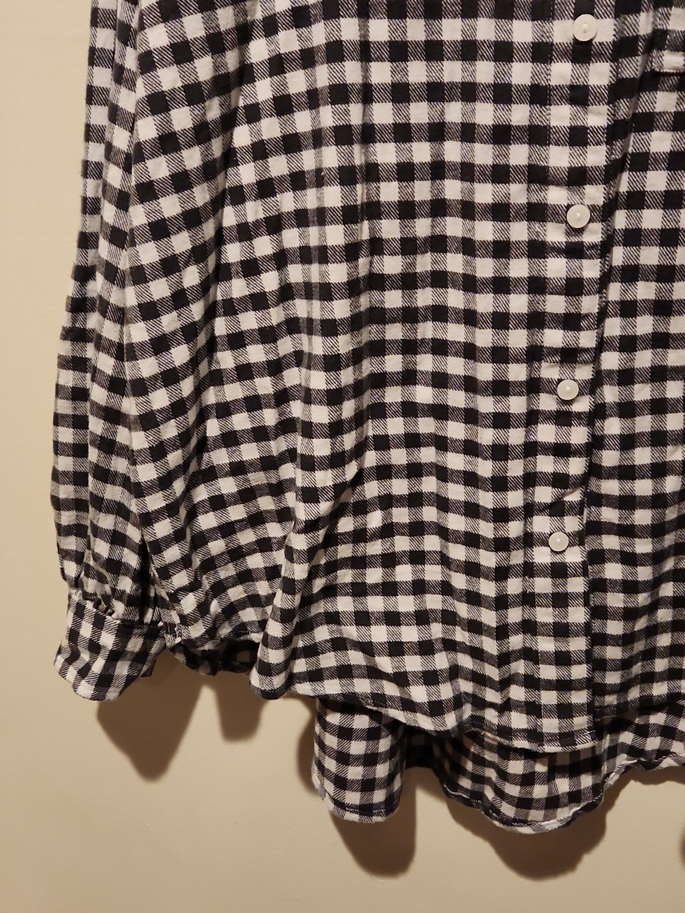 ❤️ NWT! AERIE ANYTIME FAVE OVERSIZED GINGHAM FLANNEL BUTTON DOWN SHIRT / TOP, SM - Picture 7 of 14